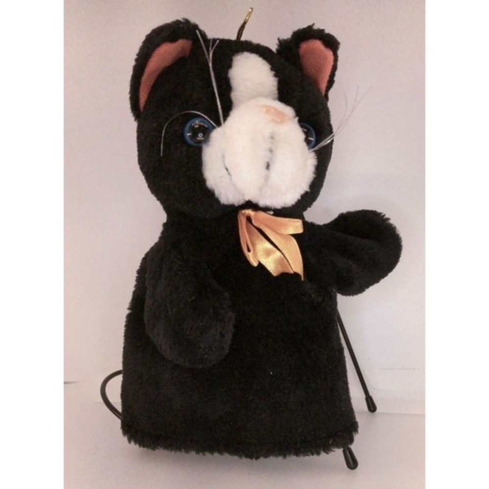 Vintage Black‎ Cat Hand Puppet Plush by Best Made Toys Toronto Canada 10"